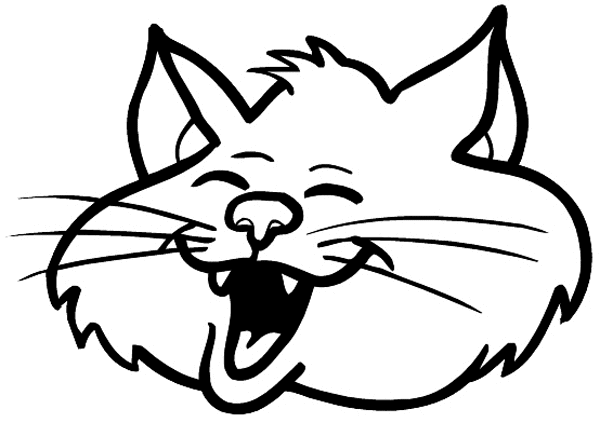 Happy cat's head vinyl sticker. Customize on line.       Animals Insects Fish 004-1244  